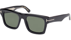 Tom Ford Unisex Sunglasses In Shiny Black