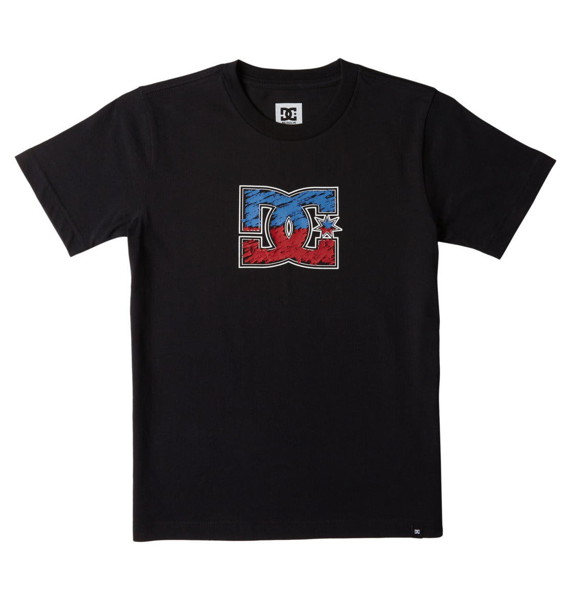 DC Boys Star Inline T-Shirt In Black