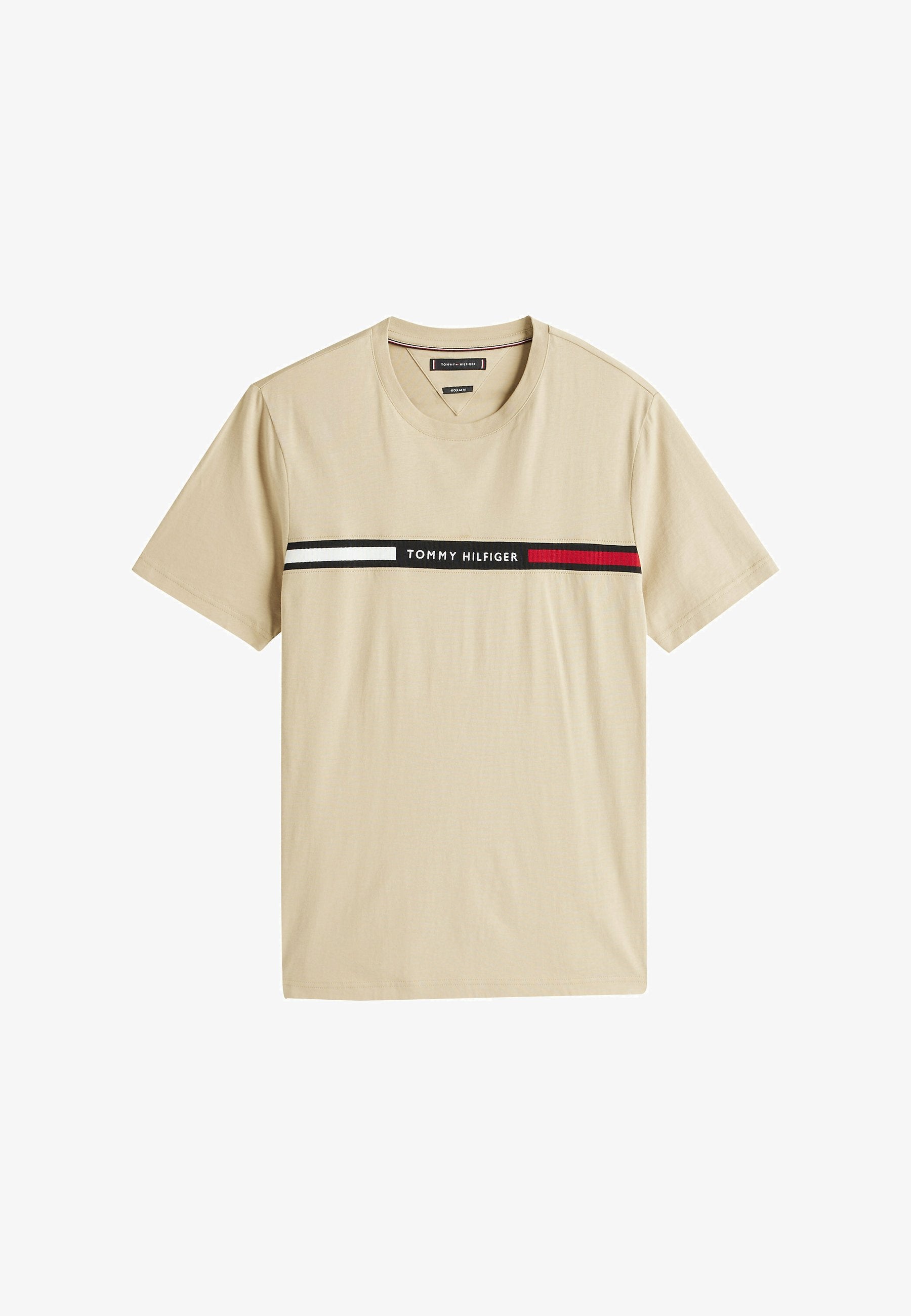 Tommy Hilfiger Mens Hilfiger Chest Insert Tee Sandalwood