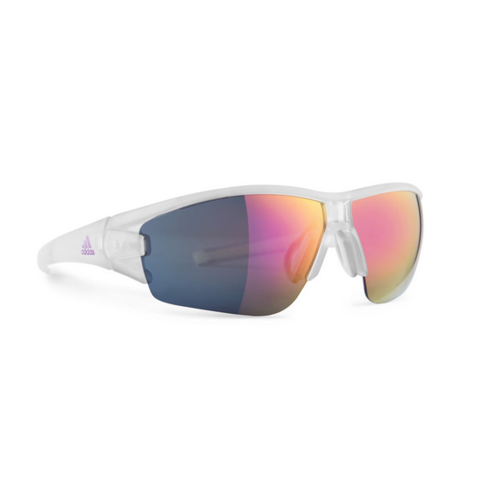 Adidas Womens Eye Halfrim Basic Sunglasses In Transparent White