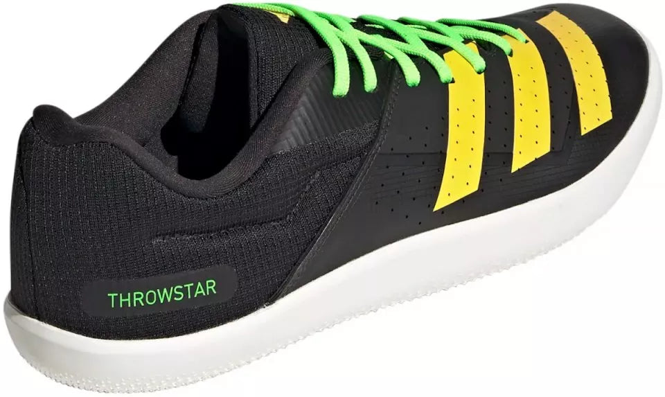 Adidas Unisex Throwstar Running Shoes In Core Black/Beam Yellow/Spark Green