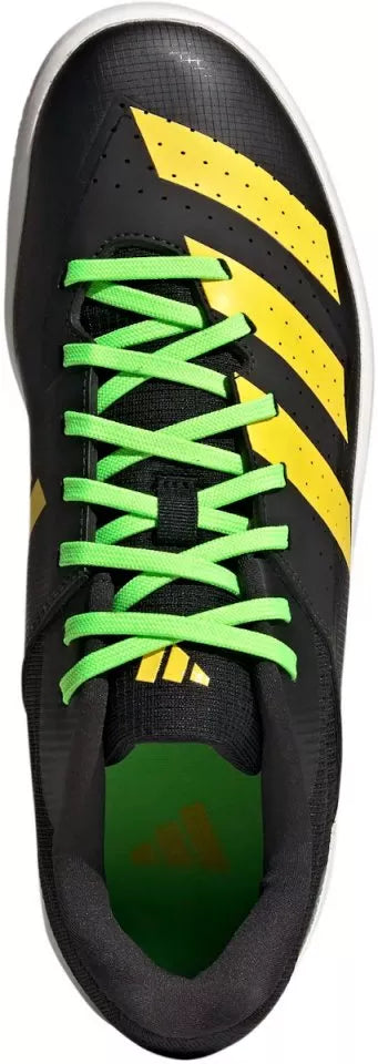 Adidas Unisex Throwstar Running Shoes In Core Black/Beam Yellow/Spark Green