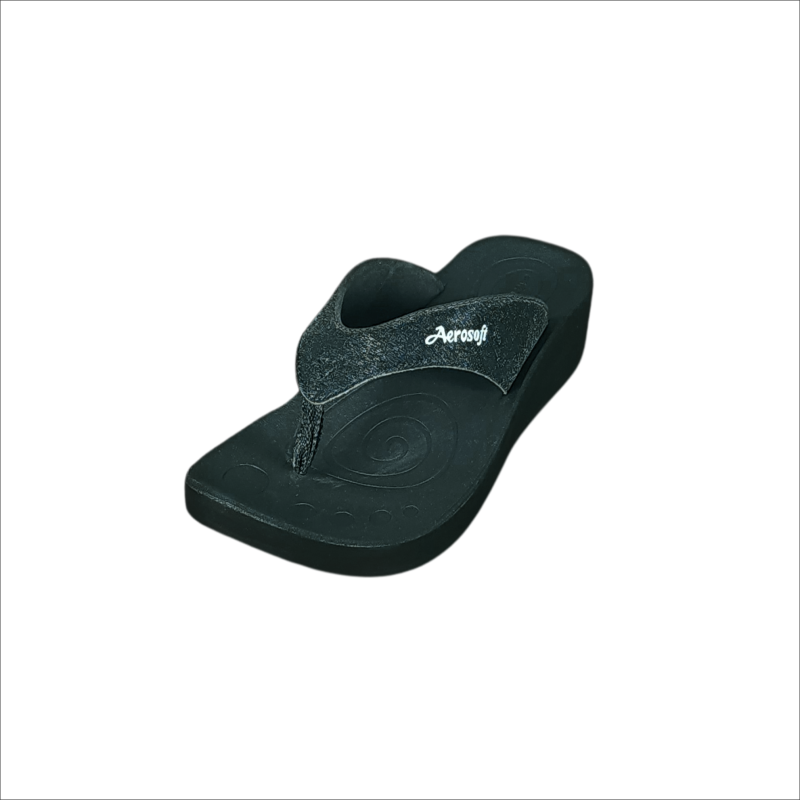 Aerosoft Ladies Shimmer Sandals In Black