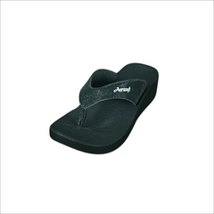 Aerosoft Ladies Shimmer Sandals In Black