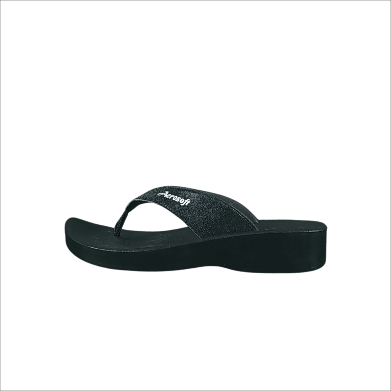 Aerosoft Ladies Shimmer Sandals In Black