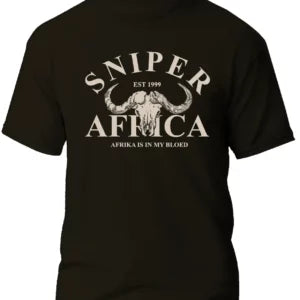 Sniper Mens Africa T-Shirt In Black