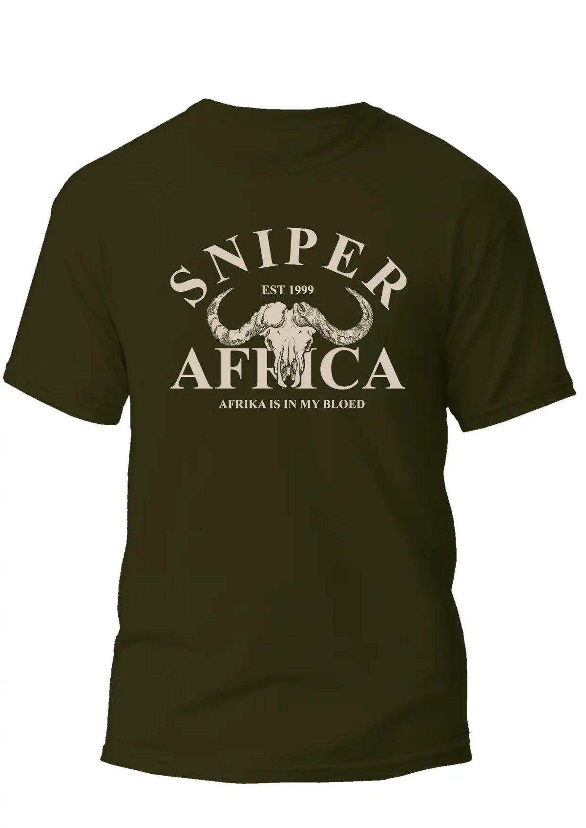 Sniper Mens Africa T-Shirt In Olive