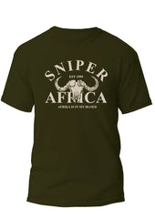 Sniper Mens Africa T-Shirt In Olive