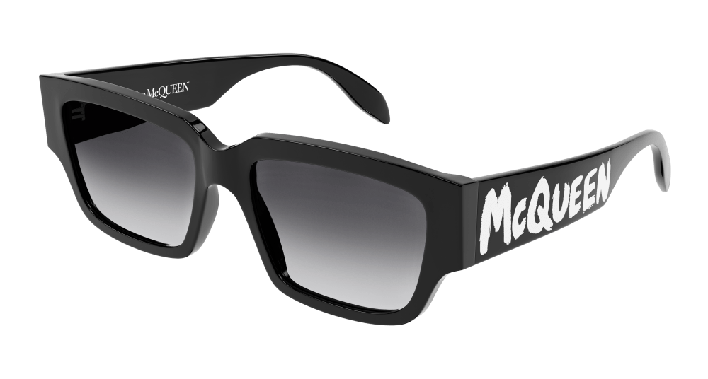 Alexander Mcqueen Sunglass Man Black Grey AM0329S-001