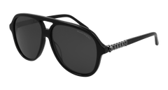 Alexander Mcqueen Sunglass Man Black Silver Grey AM0322S-001