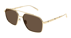 Alexander Mcqueen Mens Sunglasses In Gold Brown AM0477S-002