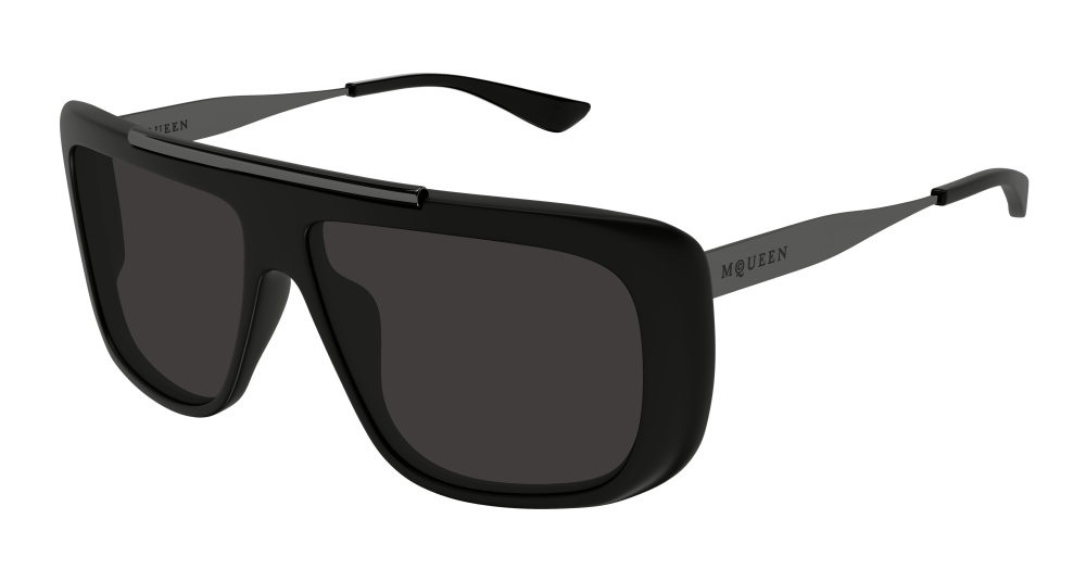 Alexander Mcqueen Sunglasses In Unisex Black Ruthenium Grey AM0492S-002
