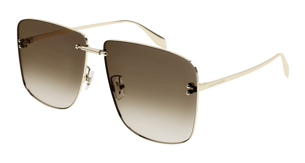 Alexander Mcqueen Sunglass Unisex Gold Brown AM0343S-002