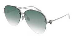 Alexander Mcqueen Sunglass Unisex Silver Green AM0270S-003