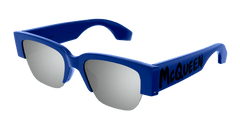 Alexander Mcqueen Sunglass Unisex Blue Silver AM0405S-003