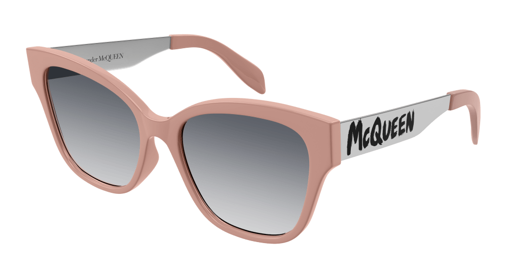 Alexander Mcqueen Sunglass Woman Pink Silver Grey AM0353S-002