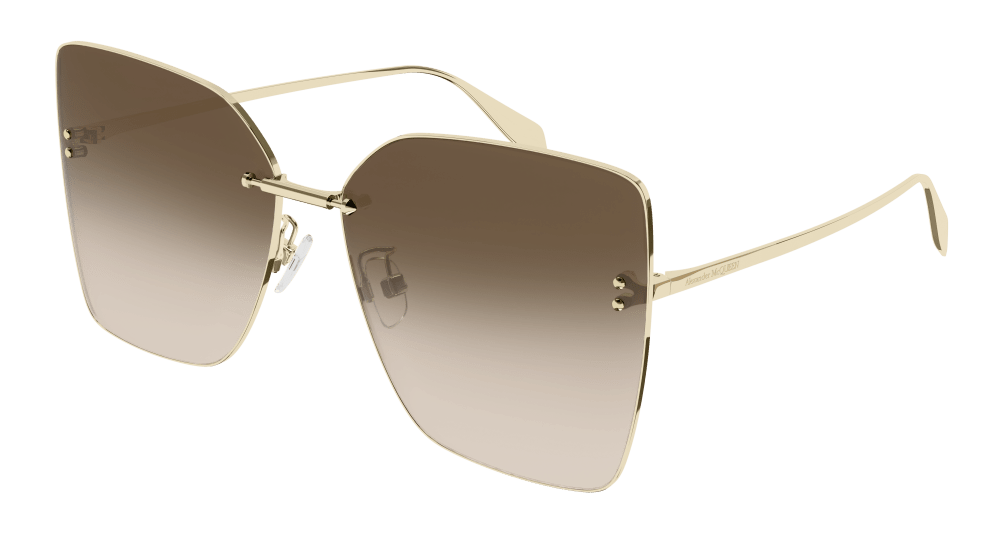 Alexander Mcqueen Sunglass Woman Gold Brown AM0342S-002