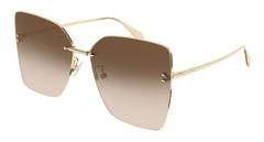 Alexander Mcqueen Sunglass Woman Gold Brown AM0342S-002