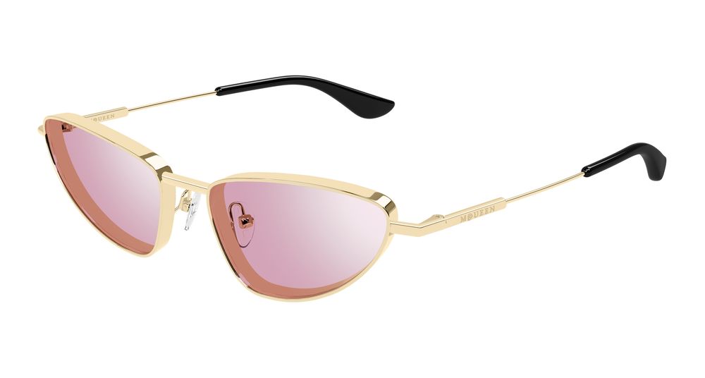 Alexander Mcqueen Sunglasses Womens In Gold Pink AM0522S-004