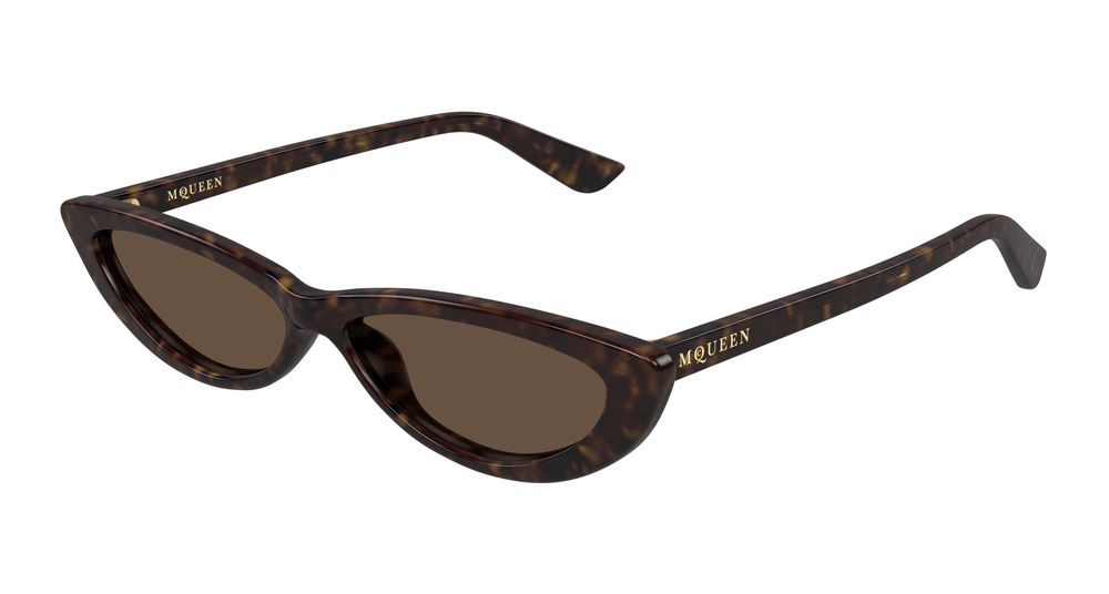 Alexander Mcqueen Sunglasses Womens In Havana Brown AM0535S-002