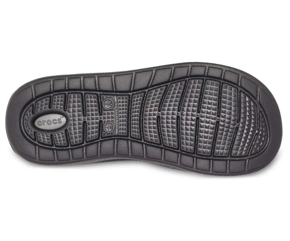 Crocs Unisex Literide Flip Flops In Grey and Black