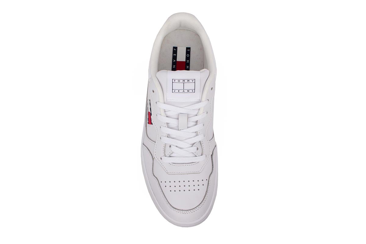 Tommy Hilfiger Mens Cupsole Leather Ess Shoe White