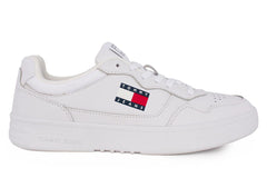 Tommy Hilfiger Mens Cupsole Leather Ess Shoe White