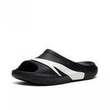 Anta Mens Slides In Black And White