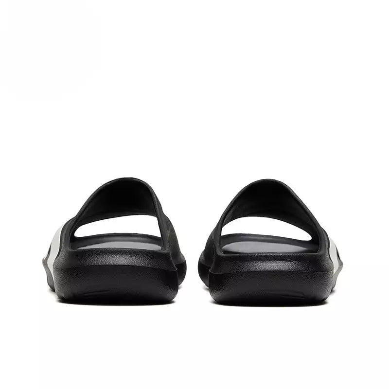Anta Mens Slides In Black And White