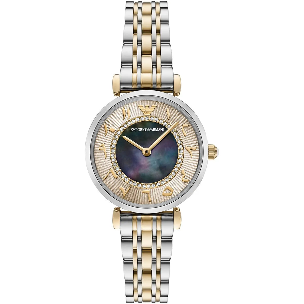 Emporio Aramani Womens Gianni T Bar Two Tone Watch In Gold And Silver
