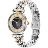Emporio Aramani Womens Gianni T Bar Two Tone Watch In Gold And Silver