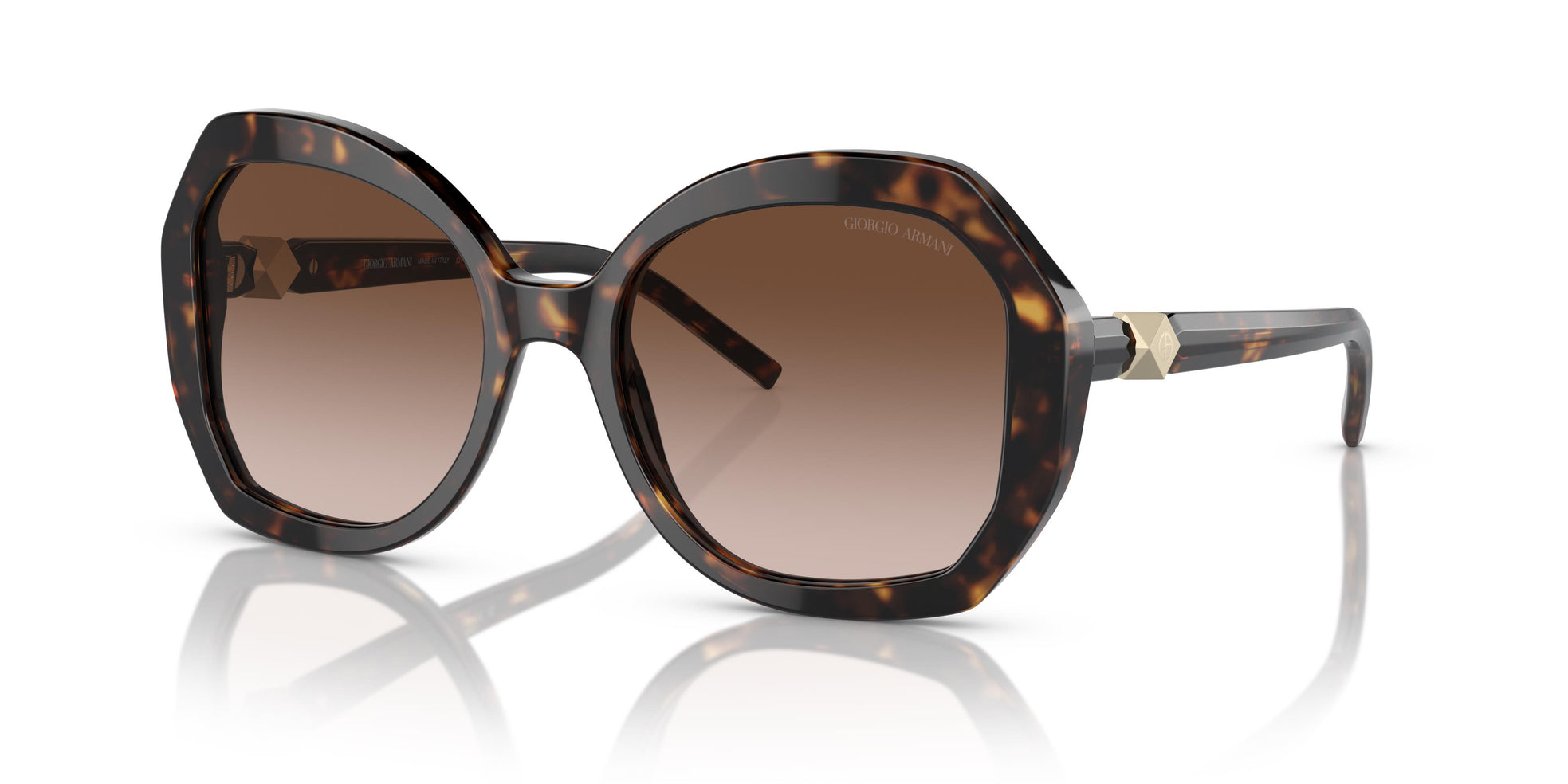 Giorgio Armani Womens Aviator Sunglasses In Dark Brown