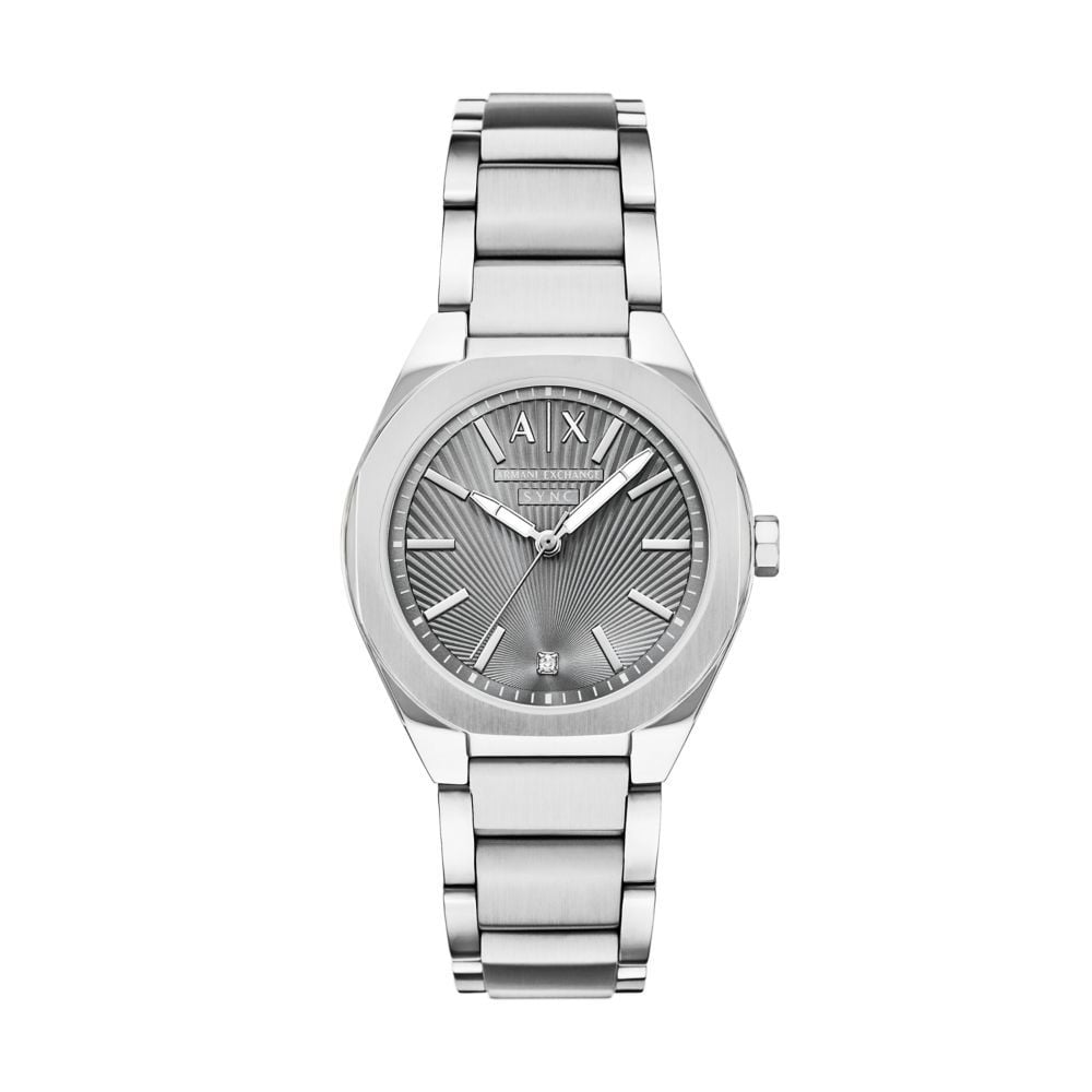 Armani Exchange Silver Strap Watch For Men