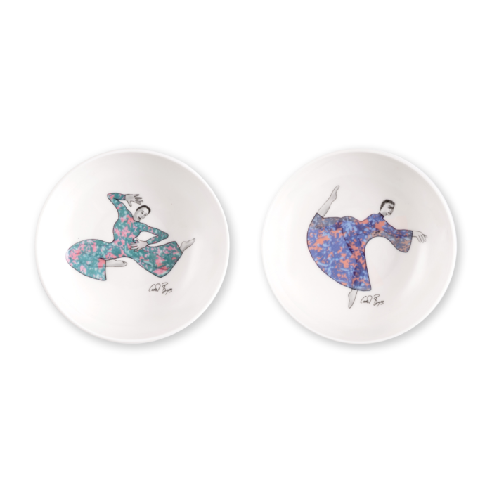 Carrol Boyes Snack Bowl Set Of 2 Dancing Girls White