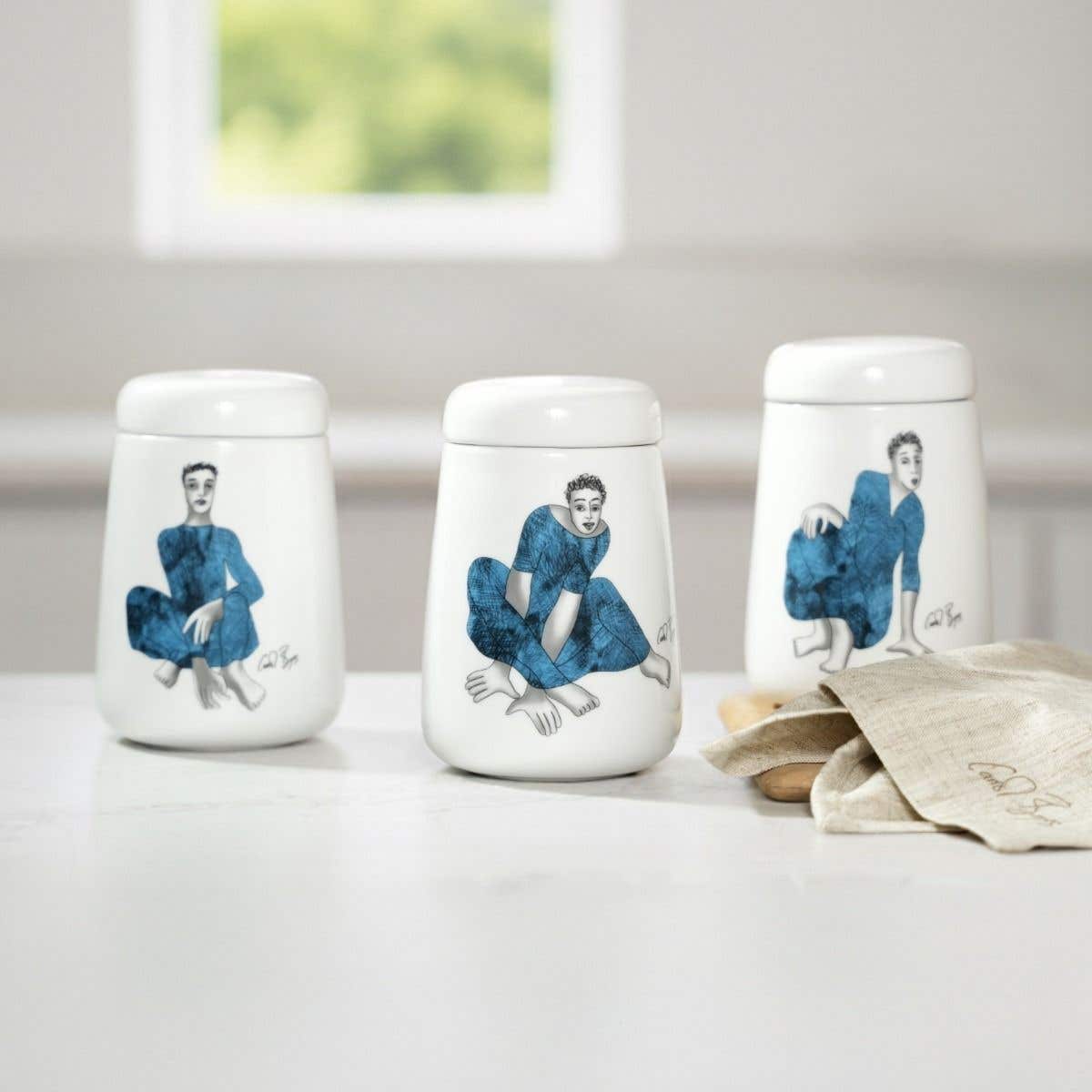 Canister Large Set Of 3-Indigo Girls Mix