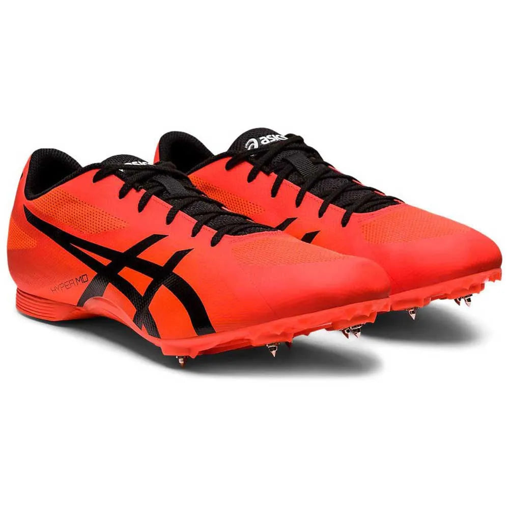Asics Mens Hyper Md 7 Shoes In Sunrise Red/Black