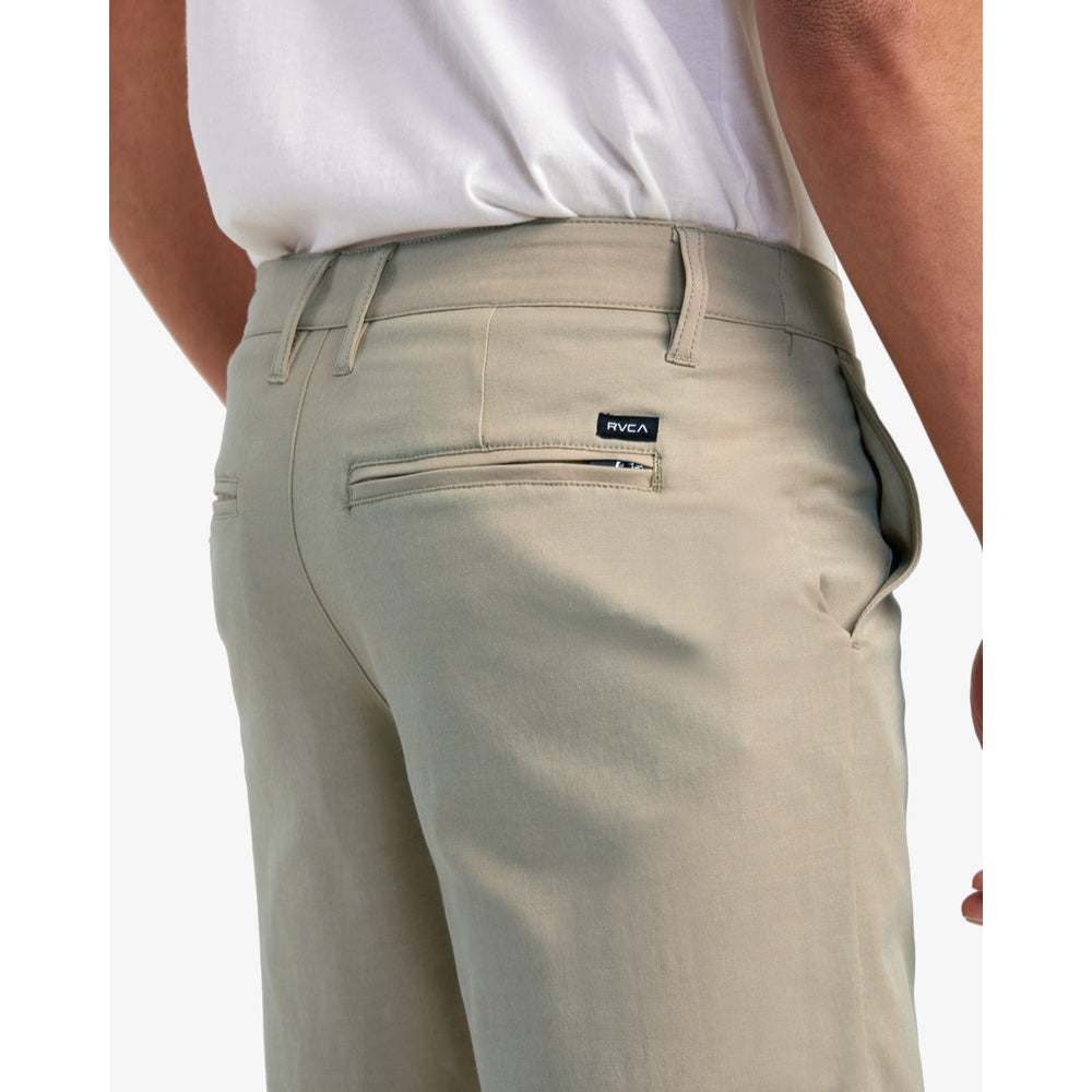 Rvca Mens Back In Hybrid Shorts In Khaki