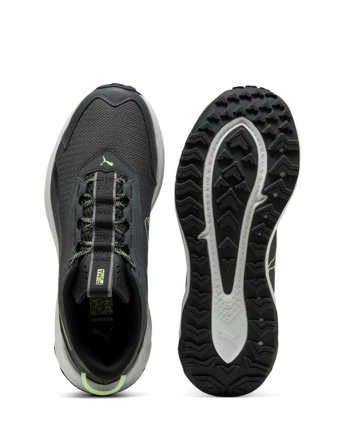 Puma Mens Extend Lite Trail Shoes In Grey/Lime