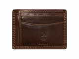Polo Mens Kenya Small Credit Card With Top Flap In Brown