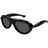 Bottega Veneta Circle Unisex Sunglasses In Black
