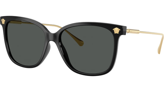 Versace Womens Cat Eye Sunglasses In Black/Gold