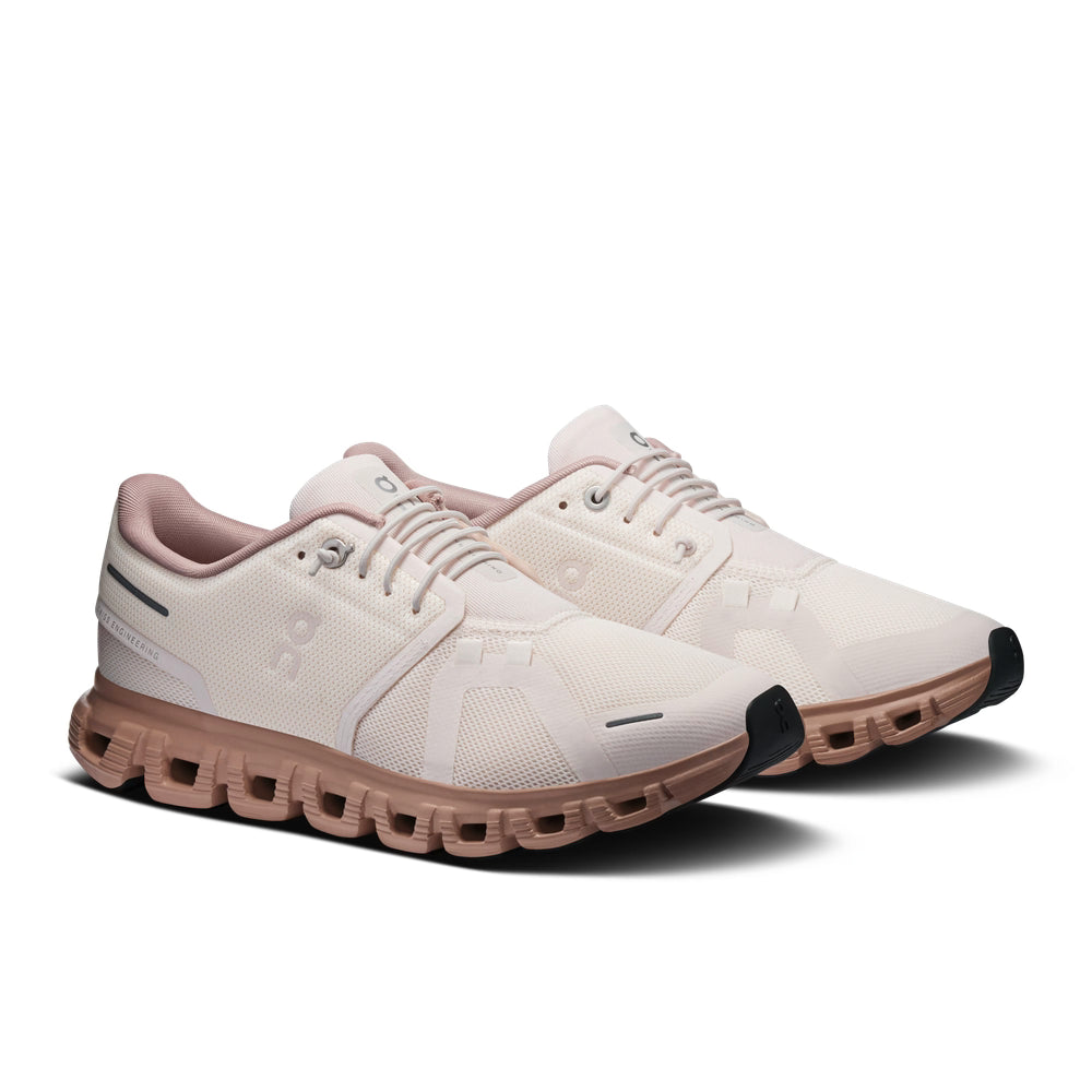 On Womens Cloud 6.0 Sneakers In Oyster/Biscuit