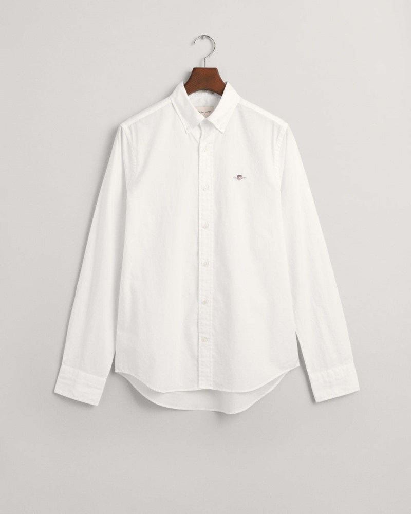 Gant Slim Poplin Shirt In White