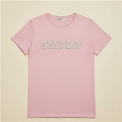 Sissy boy Regular Pink T-shirt With Pearl Logo
