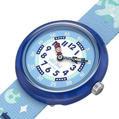 Flik Flak Kiddies Unisex Cosmic Lion Blue Strip Watch