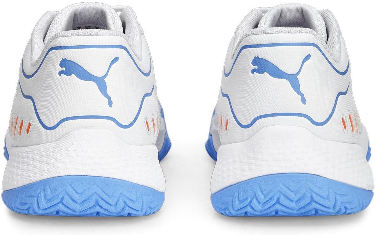 Puma Mens Solarsmash Rct Sneakers In White/Light Blue