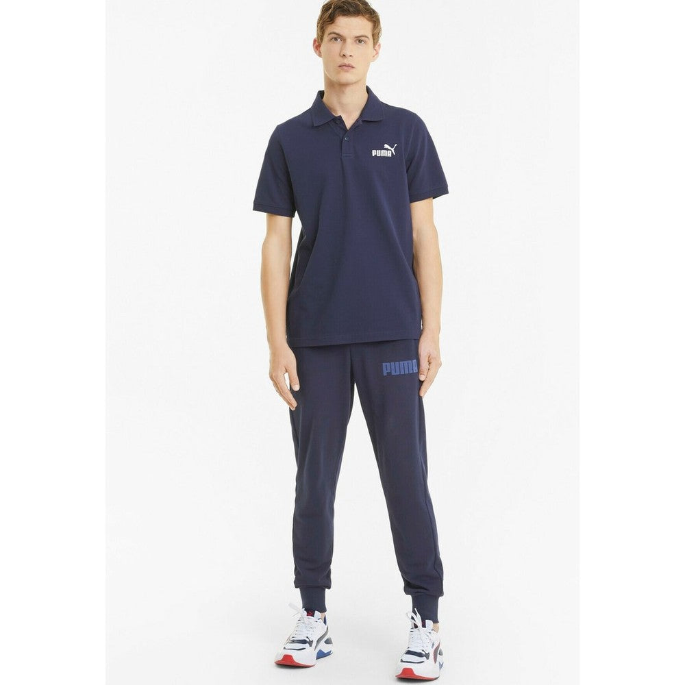 Puma Mens Essential Pique Polo Golfers In Peacoat
