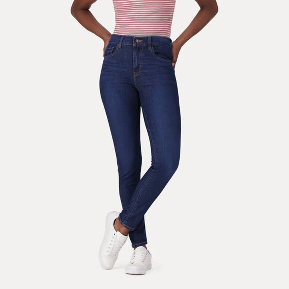 Levis Womens 720 High Rise Super Skinny Jeans In Dark Indigo
