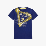 Guess Boys Logo T-Shirt In Dark Blue
