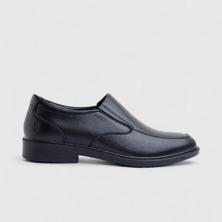 Hush Puppies Mens Perigrin Leather Shoes In Black